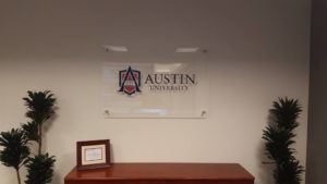 Acrylic Signage for Bishop Ranch's Austin University